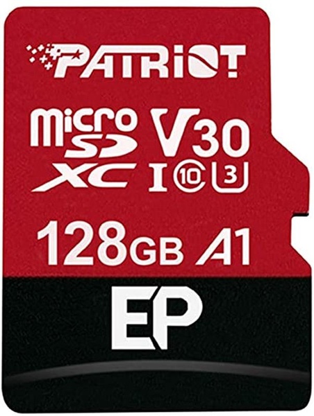 Карта пам`ятi MicroSDXC 128GB UHS-I/U3 Class 10 Patriot EP A1 R90/W80MB/s + SD-adapter (PEF128GEP31MCX) PEF128GEP31MCX фото