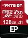 Карта пам`ятi MicroSDXC 128GB UHS-I/U3 Class 10 Patriot EP A1 R90/W80MB/s + SD-adapter (PEF128GEP31MCX) PEF128GEP31MCX фото 1