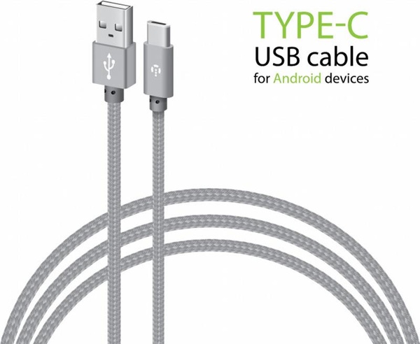 Кабель Intaleo CBGNYT1 USB-USB Type-C 1м Grey (1283126489136) 1283126489136 фото