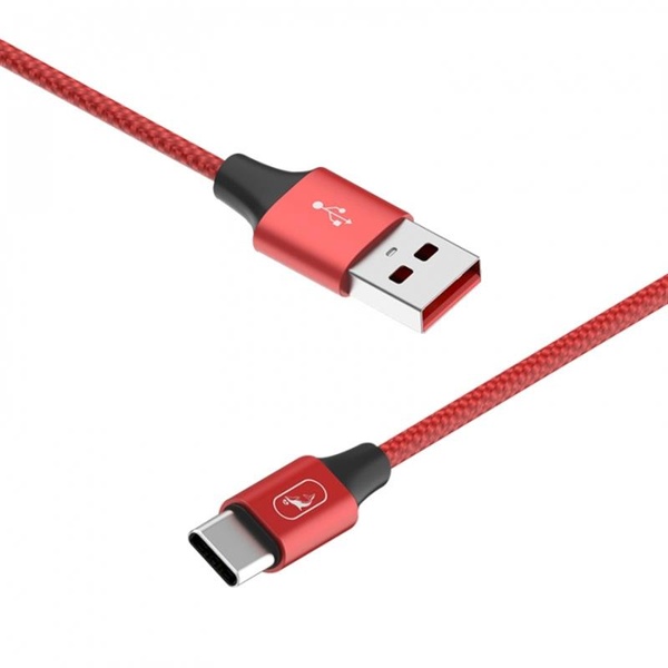 Кабель SkyDolphin S55T Neylon USB - Type-C 1м, Red (USB-000437) USB-000437 фото