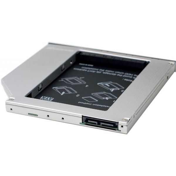 Адаптер Grand-X для підключення HDD 2.5" у відсік приводу ноутбука SATA/SATA3 Slim 9.5мм (HDC-24N) HDC-24N фото