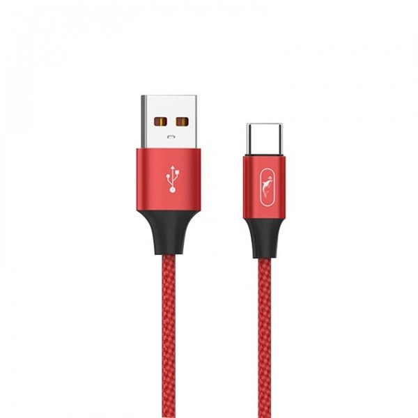 Кабель SkyDolphin S55T Neylon USB - Type-C 1м, Red (USB-000437) USB-000437 фото