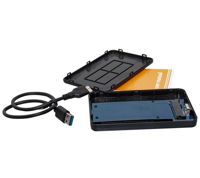 Зовнішня кишеня Frime SATA HDD/SSD 2.5 ", USB3.0, з функцією шифрування даних, Black (FHEE10025U30) FHEE10025U30 фото