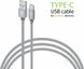 Кабель Intaleo CBGNYT1 USB-USB Type-C 1м Grey (1283126489136) 1283126489136 фото 1