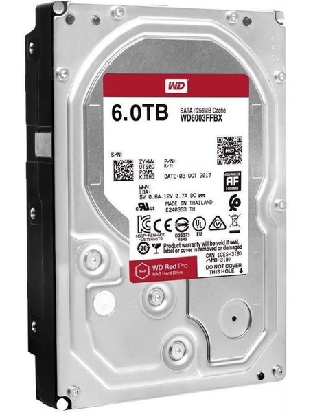 Накопичувач HDD SATA 6.0TB WD Red Pro NAS 7200rpm 256MB (WD6003FFBX) WD6003FFBX фото