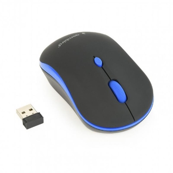 Мишка бездротова Gembird MUSW-4B-03-B Black/Blue USB MUSW-4B-03-B фото