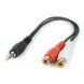 Аудіо-кабель Cablexpert 3.5 мм - 2xRCA (M/F), 0.2 м, чорний (CCA-406) CCA-406 фото 3