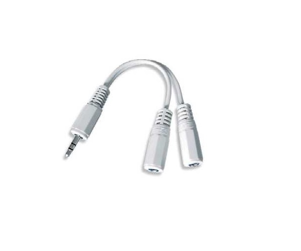 Аудіо-кабель Cablexpert 3.5 мм - 2х3.5 мм (M/F), 0.1 м, White (CCA-415W) CCA-415W фото