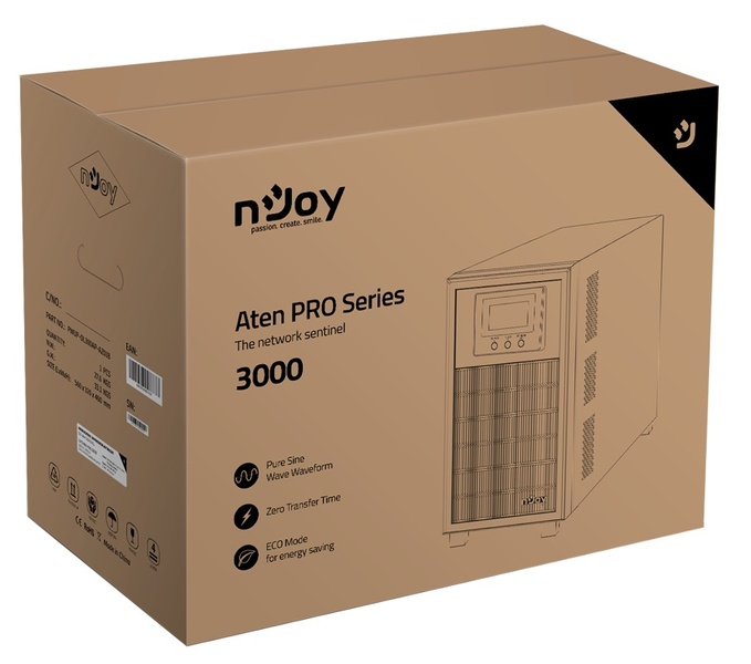 Джерело безперебійного живлення NJOY Aten Pro 3000 (PWUP-OL300AP-AZ01B) Aten Pro 3000 фото