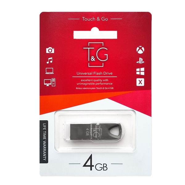 Флеш-накопичувач USB 4GB T&G 117 Metal Series Black (TG117BK-4G) TG117BK-4G фото