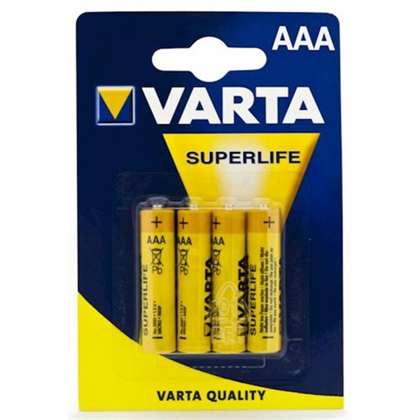 Батарейка Varta Superlife 2003 AAA/LR03 BL 4шт, жовта Varta 2003 фото