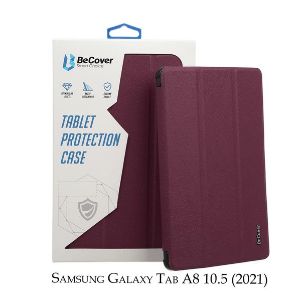 Чохол-книжка BeCover Smart для Samsung Galaxy Tab A8 SM-X200/SM-X205 Red Wine (707268) 707268 фото