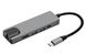 Мережевий адаптер USB-C ProLogix (PR-WUC-103B) 5 in 1 USB3.1 Type C to HDMI+2*USB3.0+USB C PD+Lan PR-WUC-103B фото 1