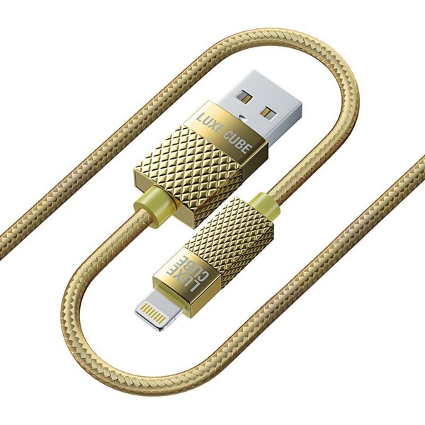 Кабель Luxe Cube Premium USB-Lightning, 1м, золотий (8886668686150) 8886668686150 фото