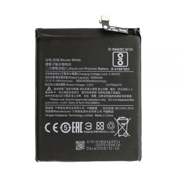 АКБ Xiaomi Redmi 7/Redmi Note 8/Redmi Note 8T (BN46) (84.16x63.22x3.92) (оригінал 100%, тех. упаковка) (A20840) A20840 фото