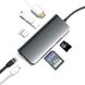 Мережевий адаптер USB-C ProLogix (PR-WUC-105B) 7 in 1 USB3.1 Type C to HDMI+2*USB3.0+PD+Lan+TF+SD PR-WUC-105B фото 4