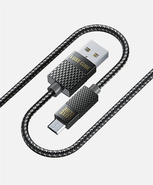 Кабель Luxe Cube Premium USB-microUSB, 1м, сірий (8886668686167) 8886668686167 фото