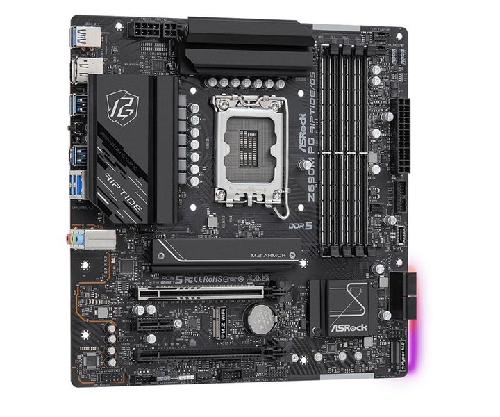 Материнська плата ASRock Z690M PG Riptide/D5 Socket 1700 Z690M PG RIPTIDE/D5 фото