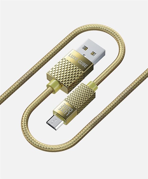 Кабель Luxe Cube Premium USB-microUSB, 1м, золотий (8889986489885) 8889986489885 фото