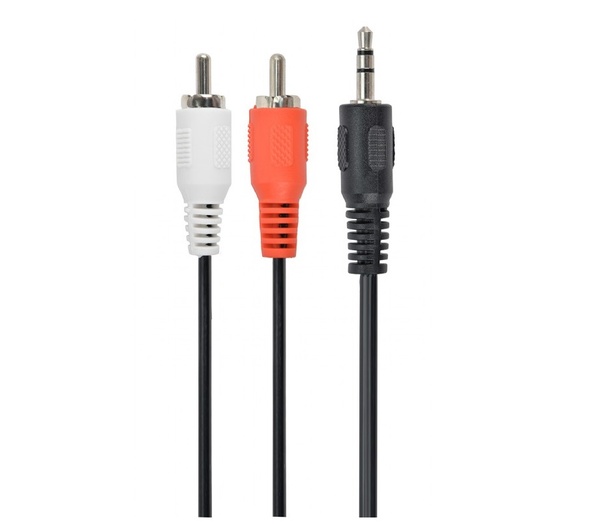 Аудіо-кабель Cablexpert 3.5 мм - 2хRCA (M/M), 2.5 м, Black (CCA-458-2.5M) CCA-458-2.5M фото
