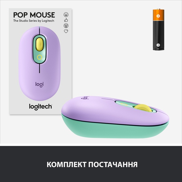 Мишка бездротова Logitech POP Mouse Bluetooth (910-006547) Daydream Mint 910-006547 фото