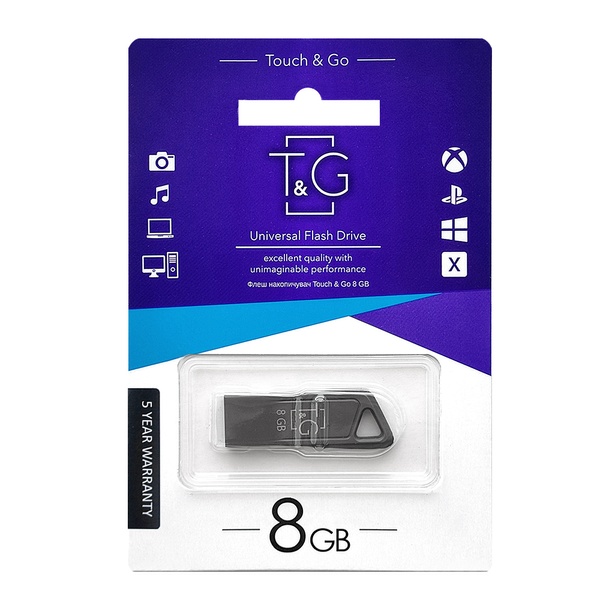 Флеш-накопичувач USB 8GB T&G 114 Metal Series (TG114-8G) TG114-8G фото