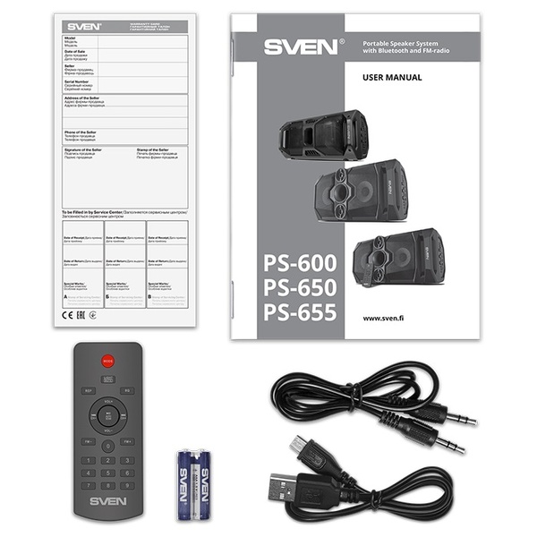 Акустична система Sven PS-655 Black 00410113 фото