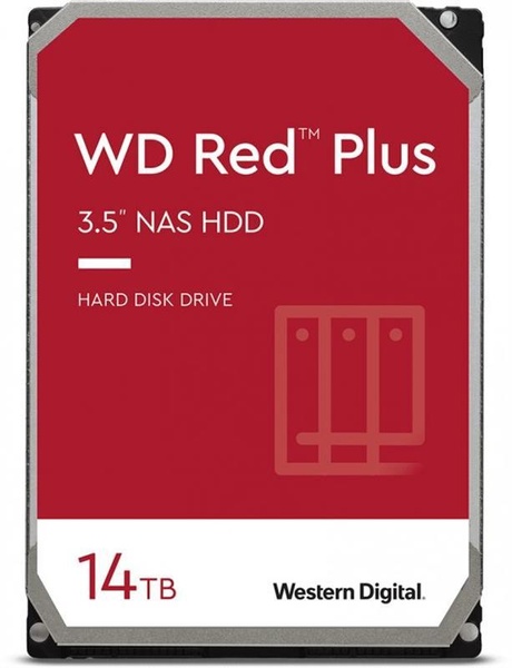 Накопичувач HDD SATA 14.0TB WD Red Plus 7200rpm 512MB (WD140EFGX) WD140EFGX фото