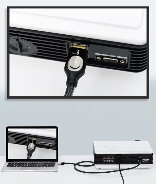 Кабель Vention HDMI - HDMI V 2.0, (M/M), 1 м, Black (VAA-B05-B100) VAA-B05-B100 фото
