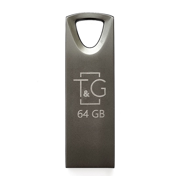Флеш-накопичувач USB 64GB T&G 117 Metal Series Black (TG117BK-64G) TG117BK-64G фото