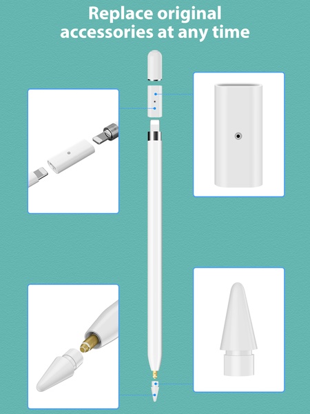 Адаптер Goojodoq для зарядки Apple Pencil 1 White (1005001579255331W) 1005001579255331W фото