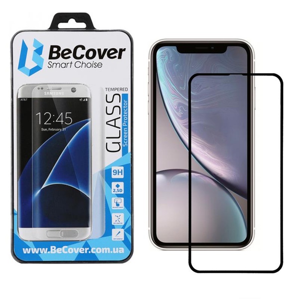 Захисне скло BeCover для Apple iPhone 11 Black (704103) 704103 фото