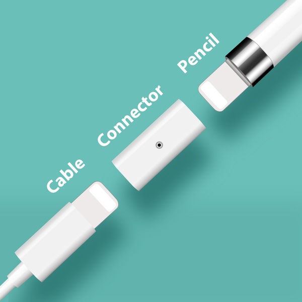 Адаптер Goojodoq для зарядки Apple Pencil 1 White (1005001579255331W) 1005001579255331W фото