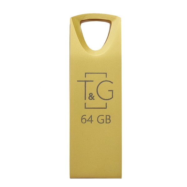 Флеш-накопичувач USB 64GB T&G 117 Metal Series Gold (TG117GD-64G) TG117GD-64G фото