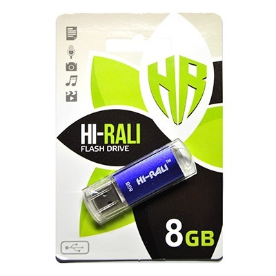 Флеш-накопичувач USB 8GB Hi-Rali Rocket Series Blue (HI-8GBVCBL) HI-8GBVCBL фото