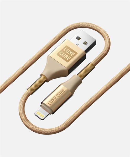 Кабель Luxe Cube Armored USB-Lightning, 1м, золотий (8886668670012) 8886668670012 фото