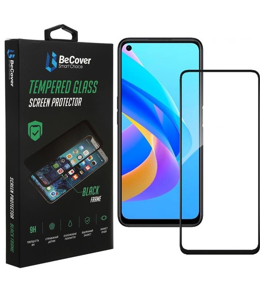 Захисне скло BeCover для Oppo A76 Black (707604) 707604 фото