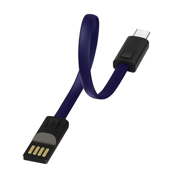 Кабель ColorWay USB-USB Type-C, 2.4А, 0.22м, Blue (CW-CBUC023-BL) CW-CBUC023-BL фото