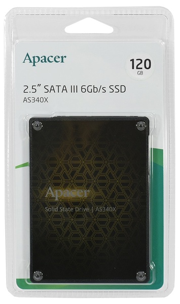 Накопичувач SSD 120GB Apacer AS340X Panther 2.5" SATAIII TLC (AP120GAS340XC-1) AP120GAS340XC-1 фото