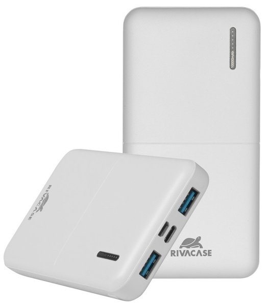 Універсальна мобільна батарея Rivacase Rivapower 10000mAh White (VA2532) RIVAPOWER VA2532 (White) фото