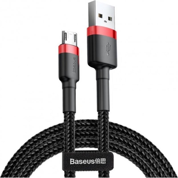 Кабель Baseus Cafule USB-microUSB, 3м Black/Red (CAMKLF-H91) CAMKLF-H91 фото