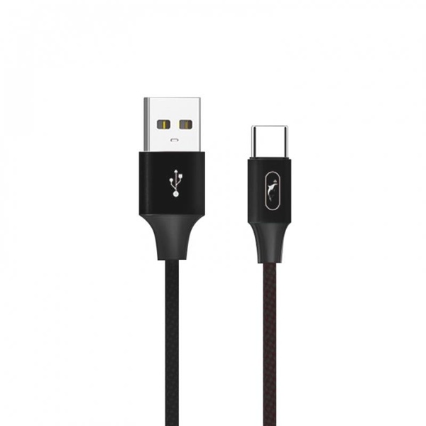 Кабель SkyDolphin S55T Neylon USB - Type-C 1м, Black (USB-000436) USB-000436 фото