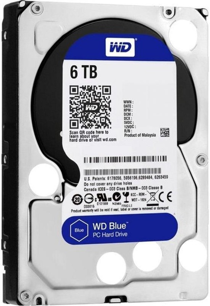 Накопичувач HDD SATA 6.0TB WD Blue 5400rpm 256MB (WD60EZAZ) WD60EZAZ фото