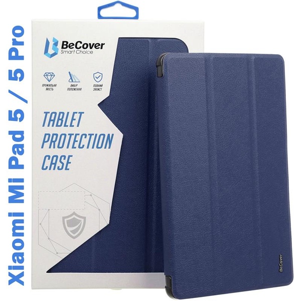 Чохол-книжка BeCover Soft Edge для Xiaomi Mi Pad 5/5 Pro Deep Blue (708362) 708362 фото