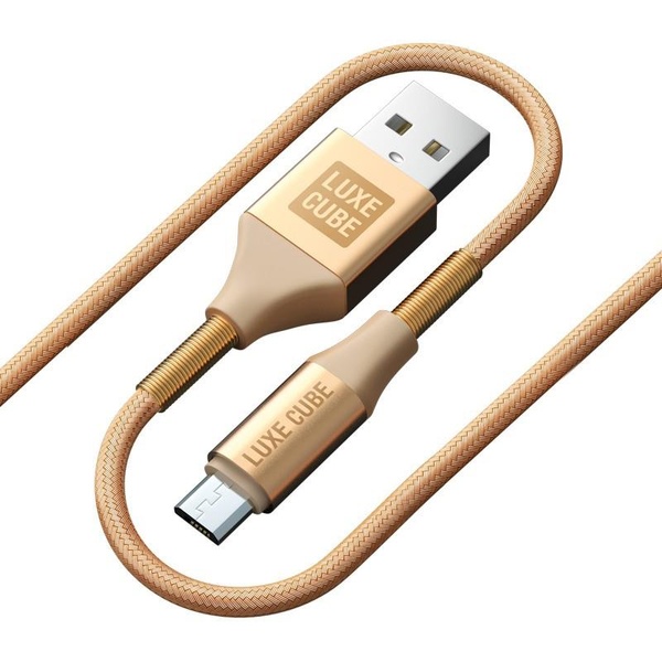 Кабель Luxe Cube Armored USB-microUSB, 1м, золотий (8886669689204) 8886669689204 фото