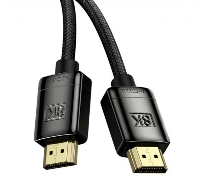 Кабель Baseus High Definition (Zinc alloy) HDMI - HDMI V 2.1, (M/M), 1 м, Black (WKGQ000001) WKGQ000001 фото