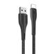 Кабель ColorWay USB-Lightning, 2.4А, 1м, PVC + Led, Black (CW-CBUL034-BK) CW-CBUL034-BK фото 1