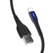 Кабель ColorWay USB-Lightning, 2.4А, 1м, PVC + Led, Black (CW-CBUL034-BK) CW-CBUL034-BK фото 3