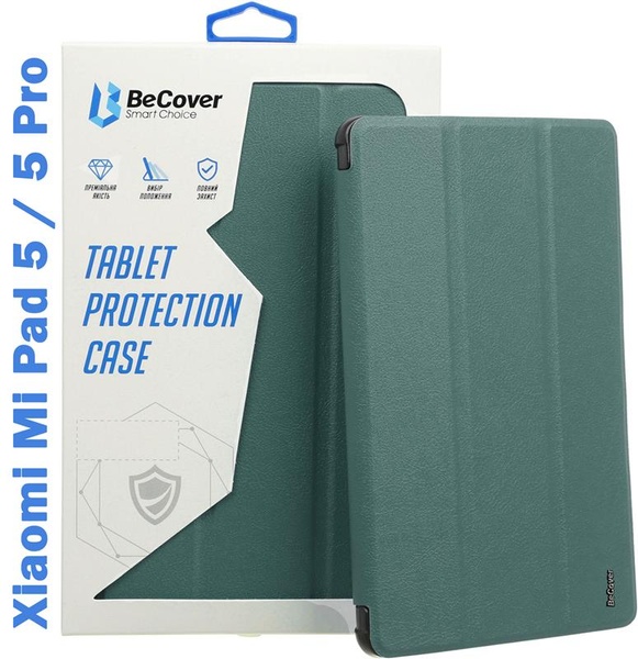 Чохол-книжка BeCover Soft Edge для Xiaomi Mi Pad 5/5 Pro Dark Green (708363) 708363 фото