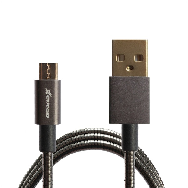 Кабель Grand-X USB-microUSB, 1м Black (MM-01) MM-01 фото
